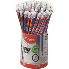  Grafitceruza radírral ceruzatartó, HB, háromszögletű, MAPED "Black'Peps Navy" ceruza