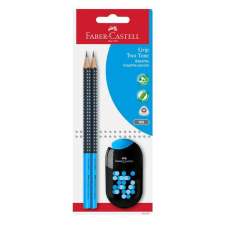  Grafitceruza szett FABER-CASTELL Grip 2001 HB kéttónusú + hegyező és radír ceruza
