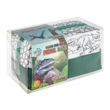Grafix Moxy dinoszauruszos kiszínezhető tolltartó 6 db filctollal Grafix tolltartó