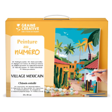 Graine Creative Számfestő – Mexikói falu (30×40 cm) kreatív és készségfejlesztő