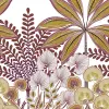 Grandeco Art deco jungle design panel – prémium pálmafás faldekoráció bordó-arany tónusokkal