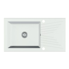  Gránit mosogató EOS Baricco + dugókiemelő (fehér) mosogatótálca