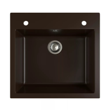  Gránit mosogató EOS Como + dugókiemelő (matt barna) mosogatótálca