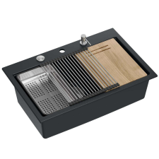  gránit mosogató MARC 110 WORKSTATION Black mosogatótálca