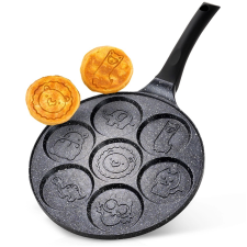  Gránit serpenyő tükörtojásra BLACK LINE, 26 cm, 7 nyílással edény