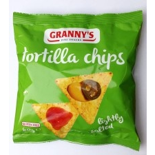 Granny's enyhén sós tortilla chips gluténmentes 60 g 60 g alapvető élelmiszer