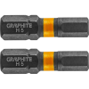Graphite 56H508 Torziós Ütvecsavarozó Bit, Hatlapú, 5X25mm, 2db (56H508)