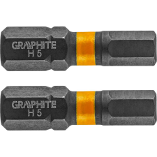 Graphite 56H508 Torziós Ütvecsavarozó Bit, Hatlapú, 5X25mm, 2db (56H508) szerszám kiegészítő