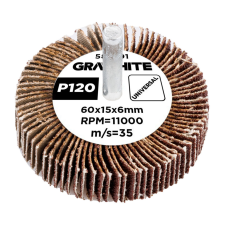 Graphite Csiszolókerék csapos 60x15x6mm, P120 barkácsgép tartozék