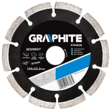 Graphite Gyémánt vágókorong 125MM SZEGMENSES LÉZER HEGESZTETT, 8mm szegmens (57H606) csempevágó