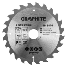 Graphite Körfűrészlap keményfém fogakkal, 190x30mm, 24fog barkácsgép tartozék