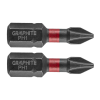 Graphite Torziós ütvecsavarozó bit PH1x25mm, 2db