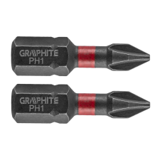 Graphite Torziós ütvecsavarozó bit PH1x25mm, 2db barkácsgép tartozék