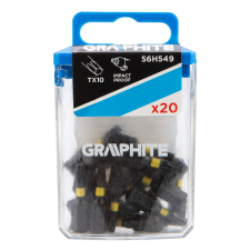 Graphite torziós ütvecsavarozó bit TX10x25mm (20db/csomag) barkácsgép tartozék