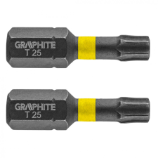 Graphite torziós ütvecsavarozó bit Tx25x25mm, (2db/csomag) barkácsgép tartozék
