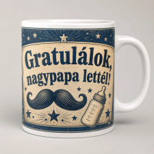  Gratulálok, nagypapa lettél – bajuszos vintage bögre bögrék, csészék