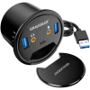 GRAUGEAR USB 3.0 Tisch Hub mit Audio- und Mikrofonanschluss (G-THUB-AU-60)