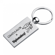 Gravírozott kulcstartó - Diploma kulcstartó