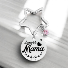  Gravírozott kulcstartó-Legjobb mama kulcstartó