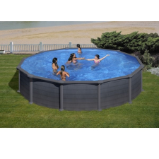 GRE 460 x 120 cm kör medence sötétszürke vízforgató nélkül medence