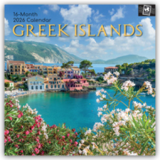  Greek Islands - Griechische Inseln 2026 - 16-Monatskalender (Kalendář/Diář) naptár, kalendárium