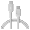 Green Cell PowerFlex 100W USB-C apa - USB-C apa Adat és töltő kábel 1.2m - Fehér (KABGC100PF120SW)