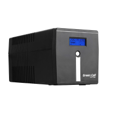 Green Cell UPS08 Microsine 1000VA / 700W Line-Interaktív AVR - LCD kijelzővel (UPS08) szünetmentes áramforrás