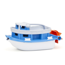Green Toys újrahasznosított műanyag hajó modro-fehér színben fürdőszobai játék