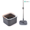 GREENHOMEWARE Spin Mop forgófejes felmosószett lapos moppal (vödör + nyél + facsaró + 2 mop)