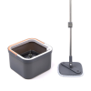 GREENHOMEWARE Spin Mop forgófejes felmosószett lapos moppal (vödör + nyél + facsaró + 2 mop)