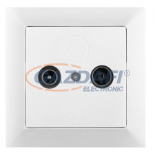 Greenlux GXKP041 Televízió és rádió aljzat, végzáró 6db. PREMIUM fehér villanyszerelés