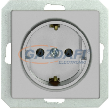 Greenlux GXKP136 PREMIUM ZA-17 SCHUKO M-S Csatlakozóaljzat 2P+PE, 16A ezüst villanyszerelés