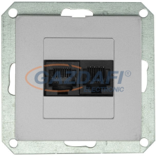 Greenlux GXKP150 PREMIUM 2 PC M-S Dupla kommunikációs csatlakozóaljzat 2x8pin (2xRJ45) ezüst villanyszerelés