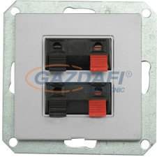 Greenlux GXKP153 PREMIUM 2 AU M-S Dupla audio csatlakozóaljzat ezüst villanyszerelés