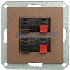 Greenlux GXKP353 PREMIUM 2 AU M-A Dupla audio csatlakozóaljzat mahagóni villanyszerelés