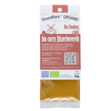 Greenmark bio curry fűszerkeverék csípős hot bombay 20 g alapvető élelmiszer