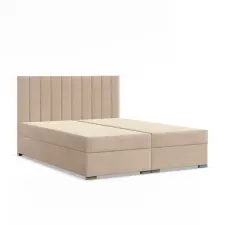 Greensite Agen ágy, bársony, 140 x 200, ágyneműtartóval, bézs ágy és ágykellék
