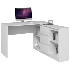 Greensite Drohmo Plus 2D3S íróasztal szekrénnyel, fehér íróasztal