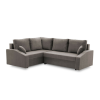 Greensite Grande Plus sarokkanapé, baloldali, szövet anyag, szürke