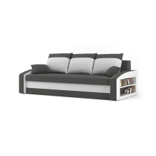 Greensite HEWLET kanapéágy polccal, normál szövet, hab töltőanyag, jobb oldali polc, szürke / fehér (GSAG5999114117443) bútor