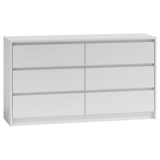 Greensite Komód - Fehér - 120x40x75 cm - 6 Fiók bútor
