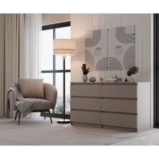 Greensite M6 140 fiókos szekrény, 138x75x40 cm, agyag színű bútor