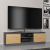 Greensite Riano MIX RTV120 TV állvány, 120x36x40 cm, antracit-tölgy