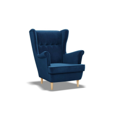Greensite Uszak fotel, bársony, kék bútor