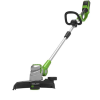 Greenworks G24LT30M Akkumulátoros fűszegélynyíró, 24V, akkumulátor és töltő nélkül, Zöld-Fekete