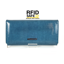 Gregorio RFID védett, kék, belső zippes,  kártyatartós hosszú pénztárca GS-106 pénztárca