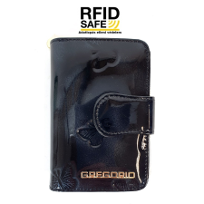 Gregorio RFID védett, pillangó mintás, fekete, kis, két oldalas pénztárca BT-115 pénztárca