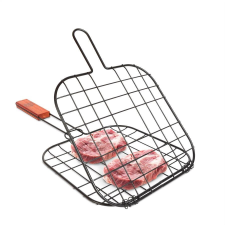 Grill hússütő rács fa nyéllel 49x21cm kerti sütés és főzés