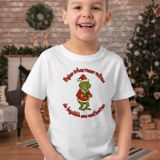  Grincses gyerek póló - Egész évben rossz voltam, nem unatkoztam gyerek póló