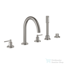 Grohe ATRIO 5 üléses kádtöltő csaptelep zuhanyszettel,alaptest nélkül,Supersteel 29407DC0 csaptelep